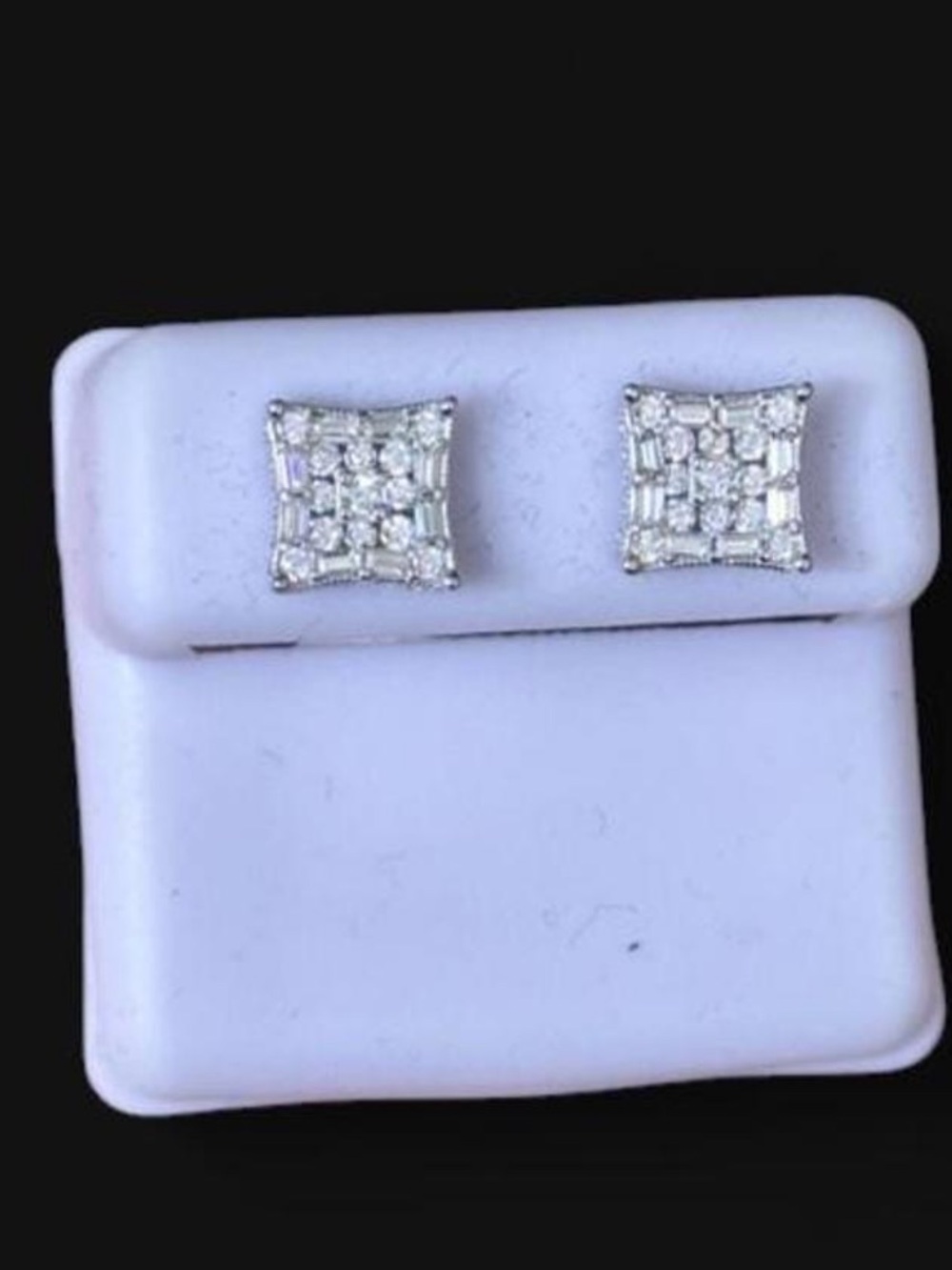 Moissanite Stud Earings 925 sterling sliver
